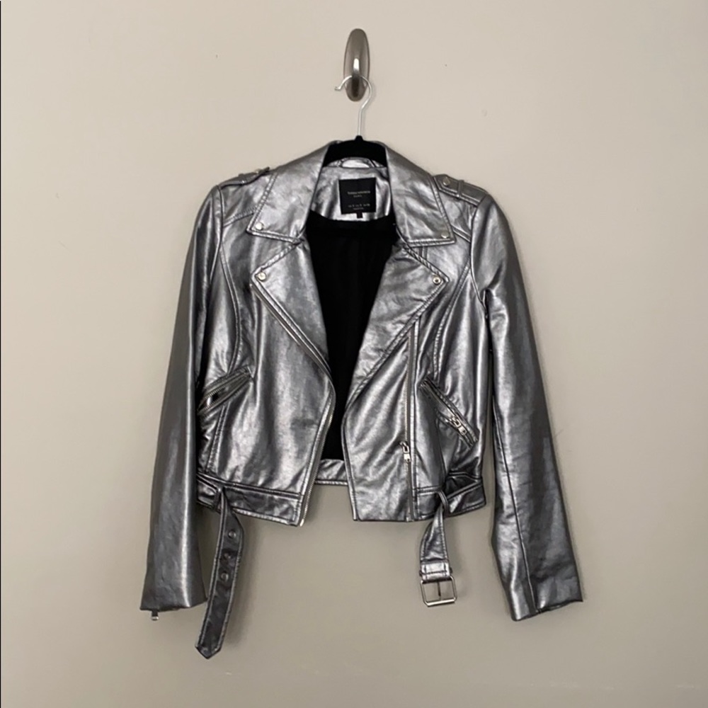 Zara Metallic Moto Jacket